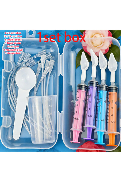 Choice1 5mlColorfulBoxBird 5ml Colored Measuring Syringe Spoons, Pet Bird Fee...