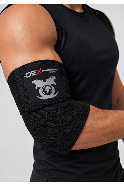 Dex Supports Elbow Wraps – Ağırlık Antrenmanı Dirsek Bandajı 2’li Siyah