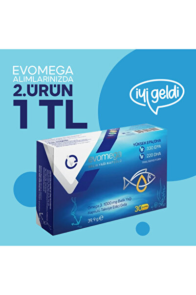 EVOPHARMA Evomega 1000 Mg 30 Kapsül | Balık Yağı