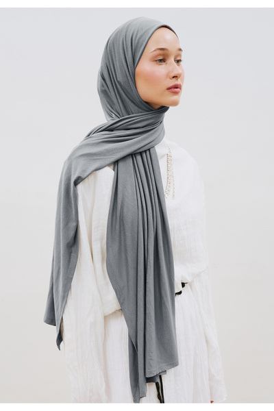 Freshscarfs Penye Şal Koyu Gri