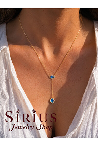 sirius jewelry 925 Gümüş | Opal Taşlı Hamsa Koruma Kolyesi