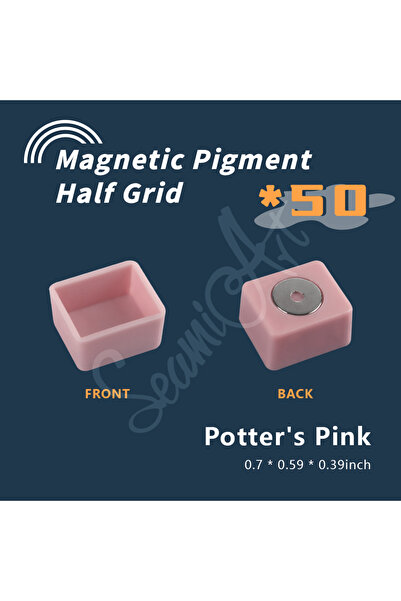 Choice 50pcs Pink SeamiArt 50pcs Magnetic Half Pans Four Colors for Watercolo...
