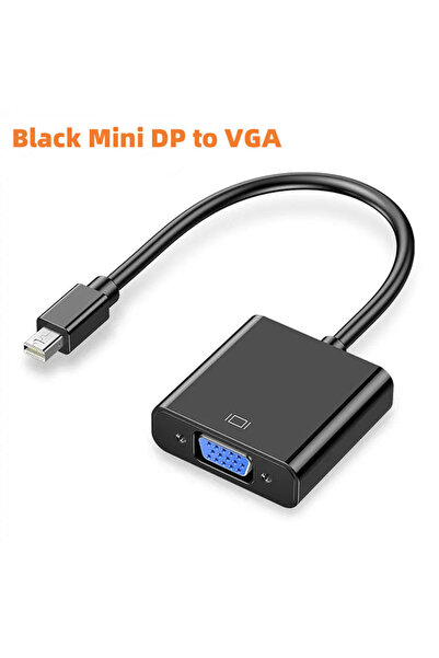 Choice Black Mini DP to VGA Cable Adapter Mini Thunderbolt to VGA Converter 1...
