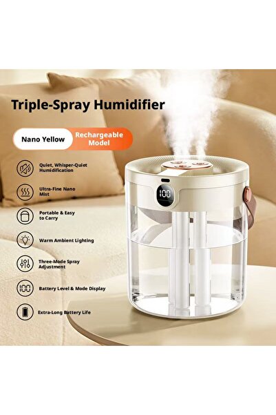 Choice1 Beige Pro Triple Spray Humidifier Quiet Large Mist Volume Large Capac...