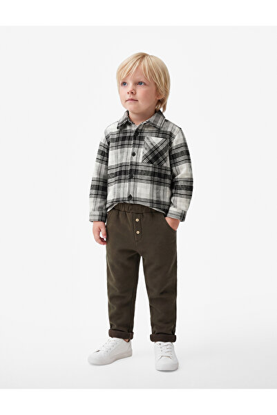 Koton Button Detailed Shirred Elastic Waist Sweatpants
