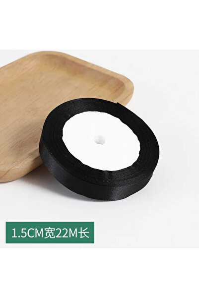 choice2 ribbon 15mm black 1pc 22 Meters/Roll (6mm-50mm) Black Polyester Satin...