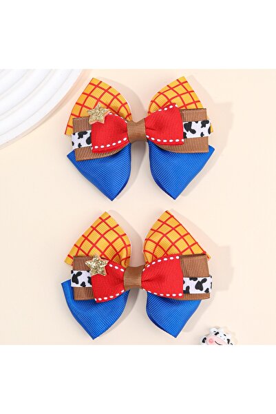 Choice 2pcs 01 1/2pcs Girl Hair Clip Cute Fabric Bow Hair Clip Ponytail Hairs...