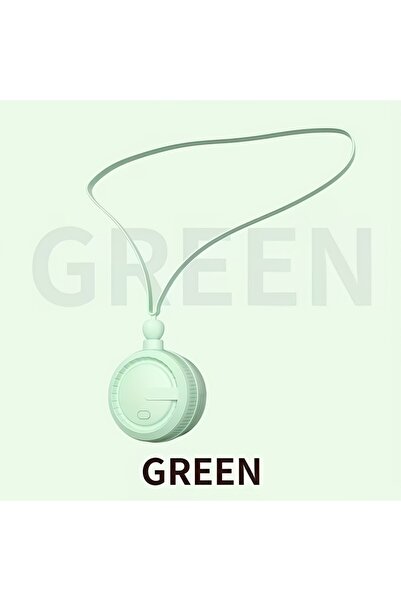 Choice light green 3-Mode Ice-Feel Neck Hanging Fan, USB Rechargeable Handhel...