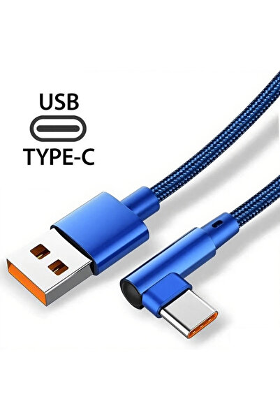 Choice 2m Blue 90 Degree Elbow Type C Fast Charging USB Cable For Redmi POCO ...