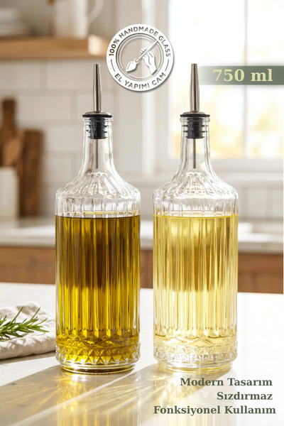 Glamis Selen Concept Model Retro, Set de 2 vase de ulei și boluri pentru oțet...