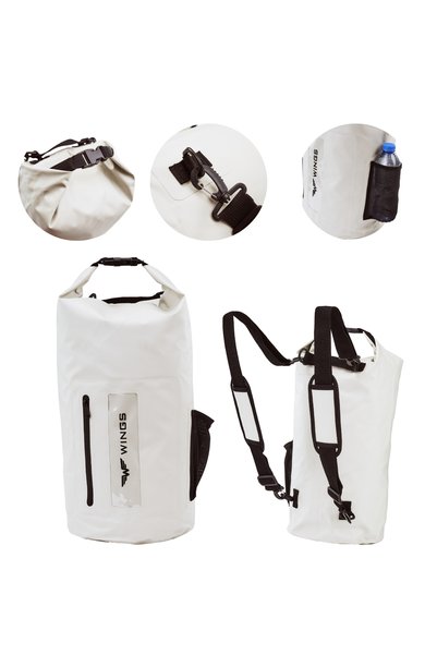 WINGS BRAND Sac etanș de 22L cu funcție de rucsac BEJ