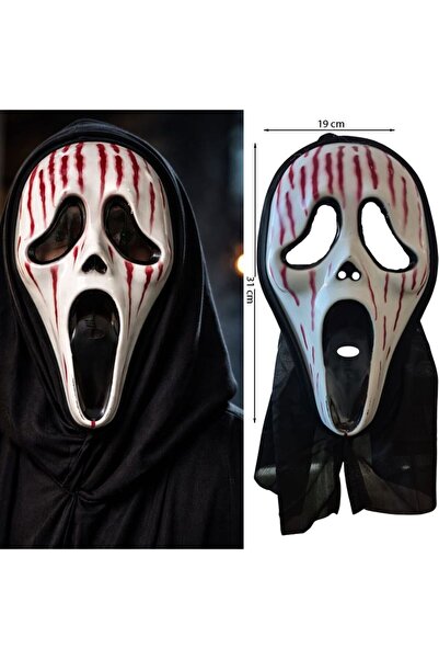 partidolu Kaliteli Kırılmaz Plastik Ghost Scream Kapüşonlu Kanlı Çığlık Hayal...