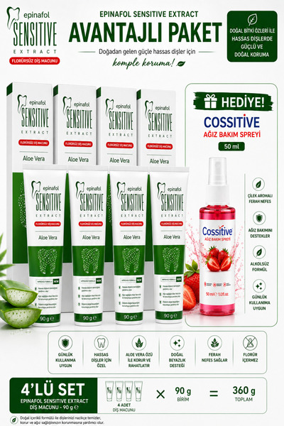 Epinafol Sensitive Aloe Vera Flörürsüz 4'lü