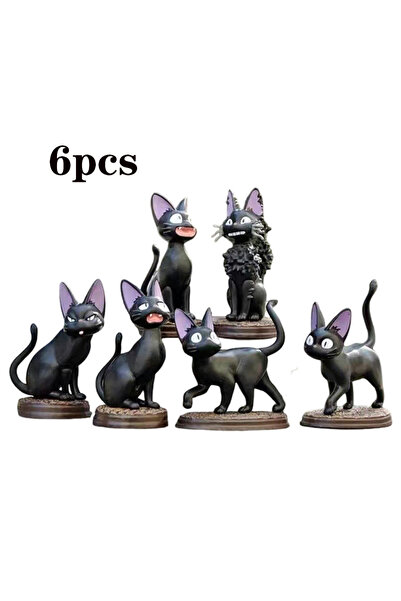 Choice 6pcs 6pcs/set Cartoon Black Cat Jiji Gigi Figure PVC Action Toy Doll M...