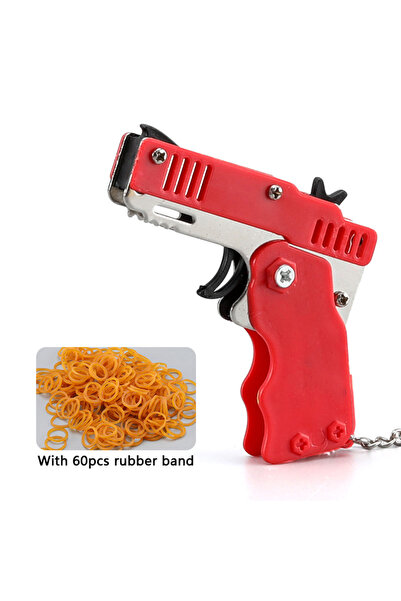 Choice red Metal Burst Band Toy - Mini Folding Launcher Toy With Keychain And...