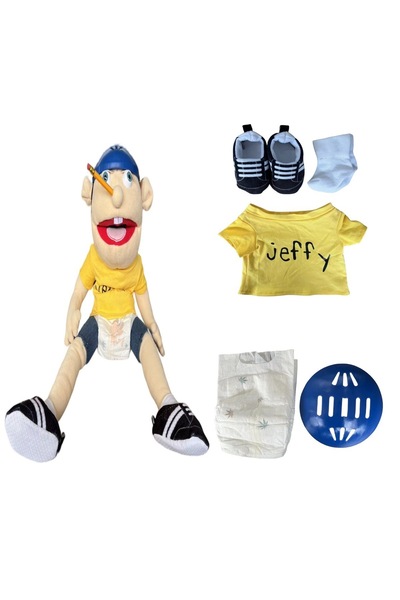 Choice A 60cm Jeffy Hand Puppet Plush Children Soft Doll Talk Show Party Prop...
