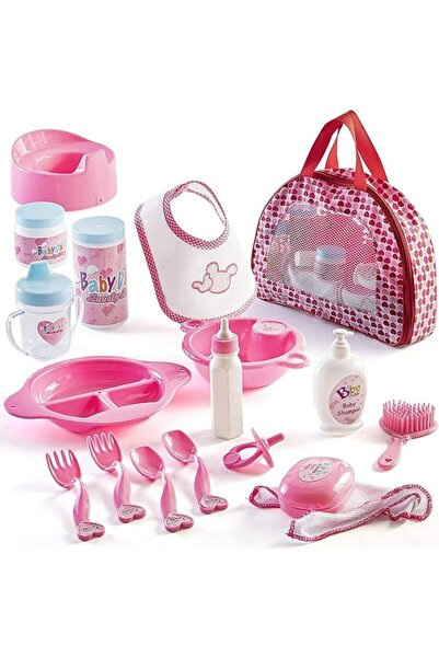 Choice Pink Playing house toy18-piece Baby Doll Accessories Set Girls' home g...