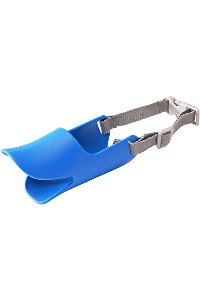 Choice S Blue Dog Muzzle Silicone Duck Muzzle Mask for Pet Dogs Anti Bite Sto...