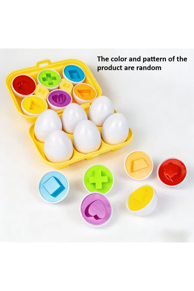 Choice 6 pack 6/12pcs Color and Shape Matching Toys, Simulated Egg Shapes wit...