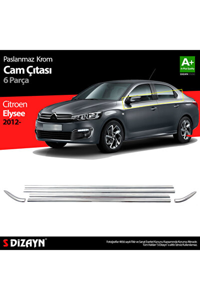 S Dizayn S-Dizayn Citroen C-Elysee Krom Cam Çıta 6 Prç 2013-2017 5501060