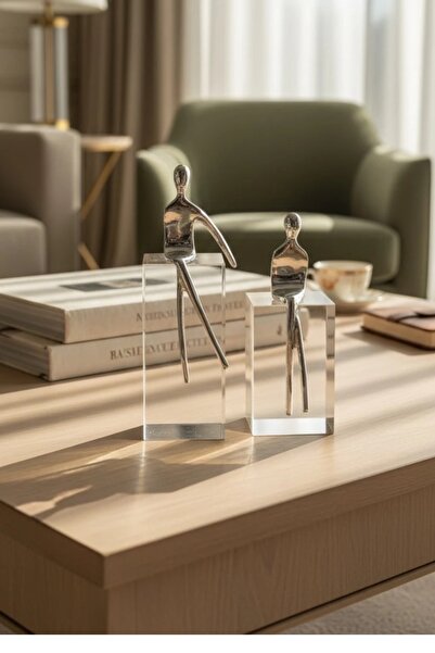 HaRe Home Kristal Camlı Oturan İnsan Obje