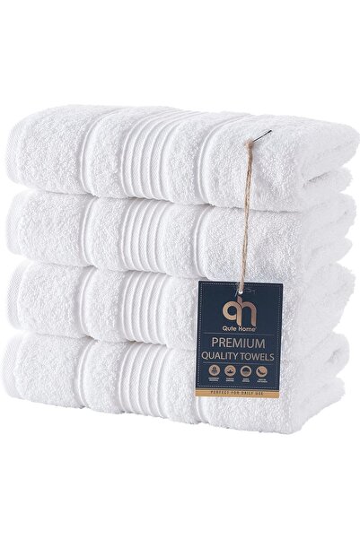 Qute Home 100% Turkish Cotton Hand Towel Set, Ultra Soft and Super Absorbent,...