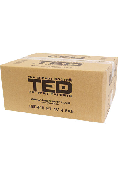TED Electric Acumulator Stationar AGM VRLA Etans 4V 4.6A F1 T1, Dimensiuni 47mm x 47mm x h100mm