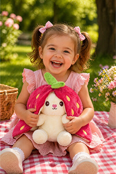 pepil toys أرنب مع حقيبة الفراولة