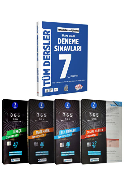 Editör Yayınevi 7. Sınıf Tüm Dersler Branş Branş Deneme Sınavları+ Türkçe-Mat...