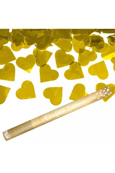 Ikonka Golden Heart confetti tube 60cm