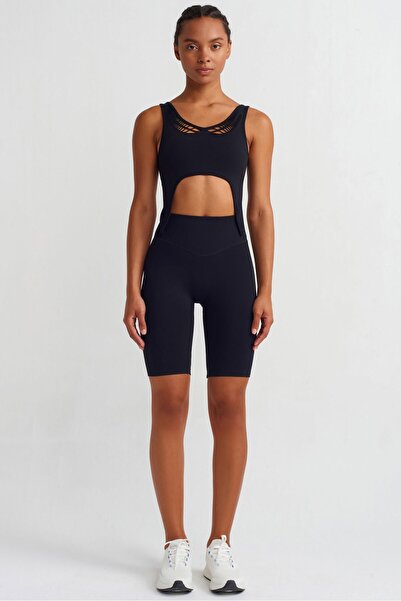 COMEUP Αθλητικό τοπ με μακριά μαξιλαράκια στα πλαϊνά, μαύρο