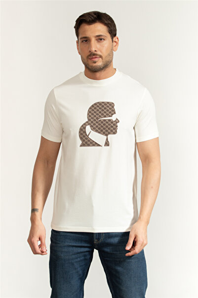 Karl Lagerfeld Erkek Bisiklet Yaka T-Shirt Kırmızı