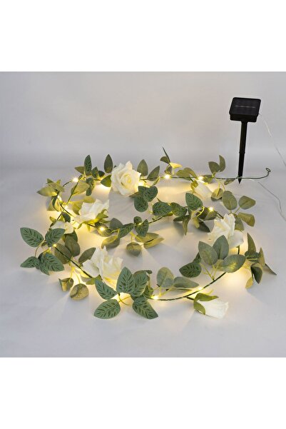 Zâna Casei Ηλιακή Γιρλάντα Λουλουδιών & 20 Λαμπάκια LED που Αναβοσβήνουν για ...