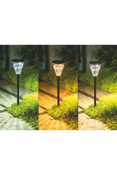 Helios Solar Çim Armatürü, IP65, 3 Renk Fonksiyonlu (Beyaz, Günışığı, Natural...