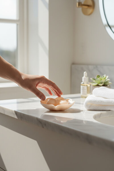 KUKO DESIGN Deniz Kabuğu Şekilli Sabunluk Dekoratif Sabun Tutucu Banyo Aksesu...