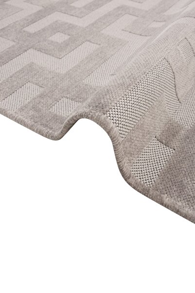 Woven Cotton Chenille Rug Grey Washable Anti-Slip Lounge Rug Scandinavian Bedroom Entry Rug