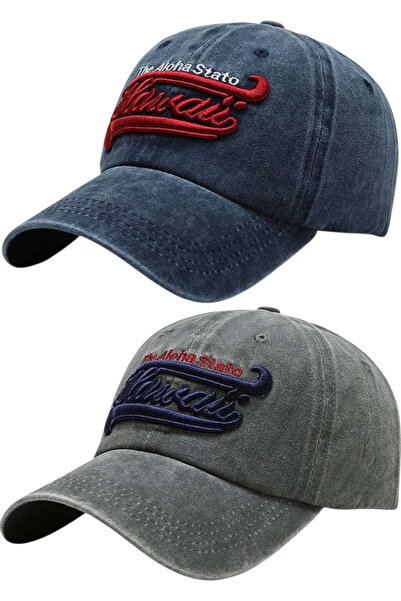 Uniquetrenders Unisex Vintage Κεντημένο Χαβανέζικο Ρυθμιζόμενο Καπέλο Μπέιζμπ...