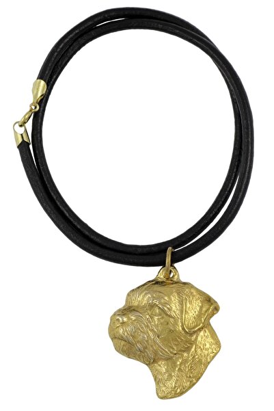 Art - Dog Border Terrier - colier cu o figurină de câine într-o cutie cadou, ...
