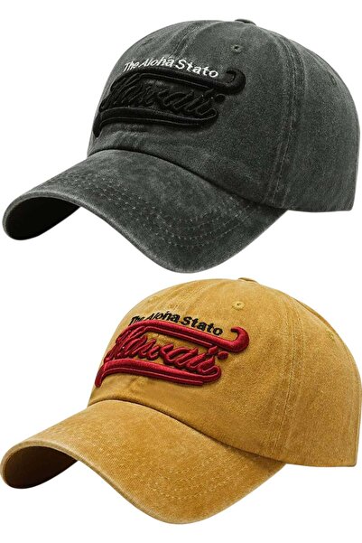 Uniquetrenders Unisex Vintage Κεντημένο Χαβανέζικο Ρυθμιζόμενο Καπέλο Μπέιζμπ...