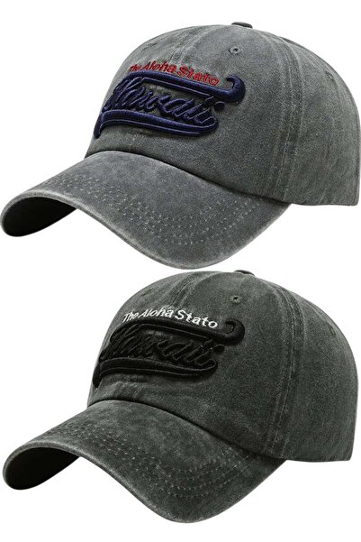 Uniquetrenders Unisex Vintage Κεντημένο Χαβανέζικο Ρυθμιζόμενο Καπέλο Μπέιζμπ...