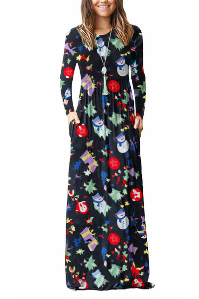 OEM Rochie neagră casual, ușoară, cu buzunare, pentru femei, stil de vacanță, M