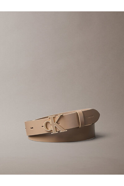 Calvin Klein Kadın Round CK Buckle 30mm Kemer