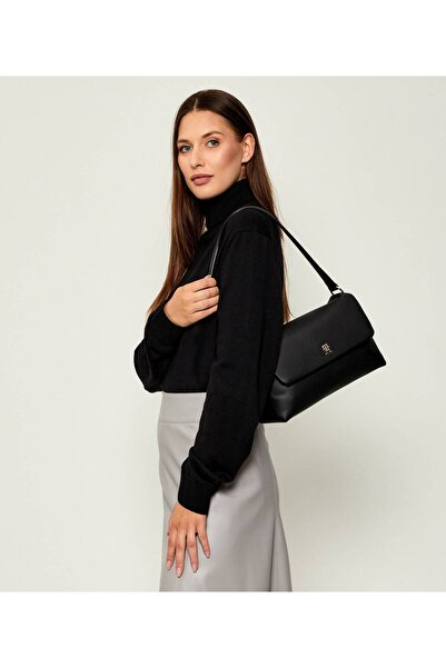 Tommy Hilfiger TH Modern Ess Shoulder Bag Kadın Siyah El Çantası AW0AW17695