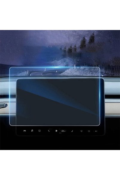 Dreamtech Tesla Model Y Juniper 2in1 Tempered Glass Protective Film Car Front and Rear Screen Protector