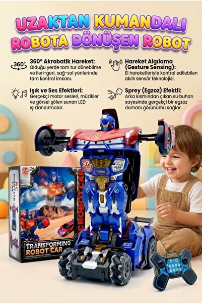 Tıfıl Toys Uzaktan Kumandalı 15 Fonksiyonlu Işıklı Sesli Müzikli Sensörlü Spr...