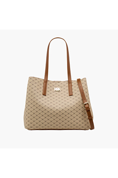 Bessie London Printed Tote Bag with Double Handle
