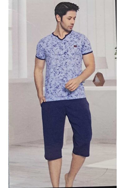 Erse %100 Pamuk Erkek Kapri Pijama Takım