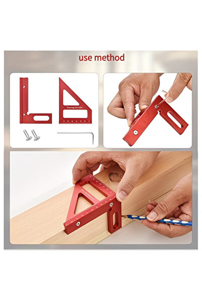 Choice shape B 3D Multi-Angle Measuring Ruler, 45/90 Degree Woodworking Squar...