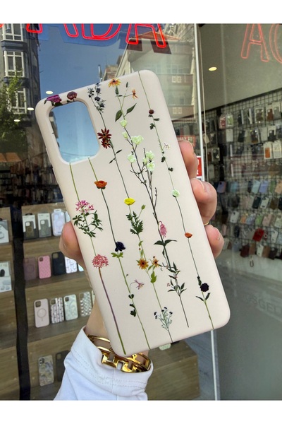 OVADA Samsung Galaxy A71 Uyumlu Sarmaşık Ve Çiçek Desenli Silikon Telefon Kılıfı