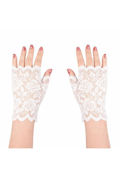 magicool White Lace Fingerless Short Gloves